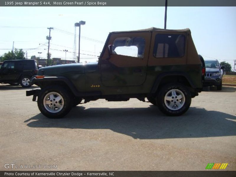 Moss Green Pearl / Spice Beige 1995 Jeep Wrangler S 4x4
