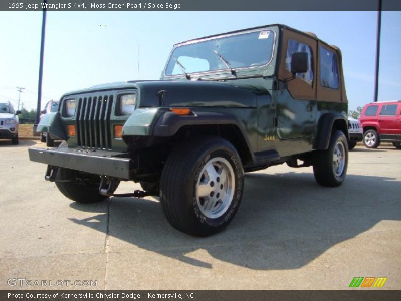 Moss Green Pearl / Spice Beige 1995 Jeep Wrangler S 4x4