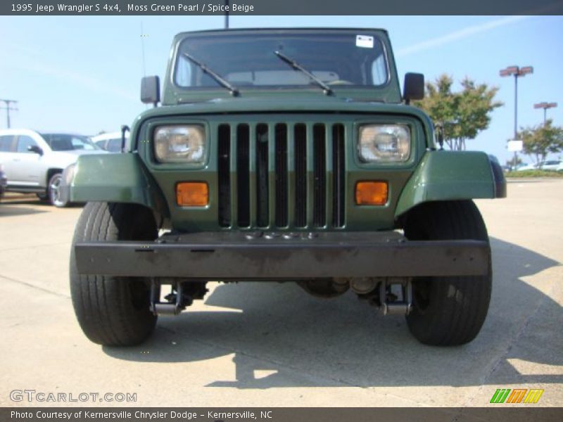 Moss Green Pearl / Spice Beige 1995 Jeep Wrangler S 4x4