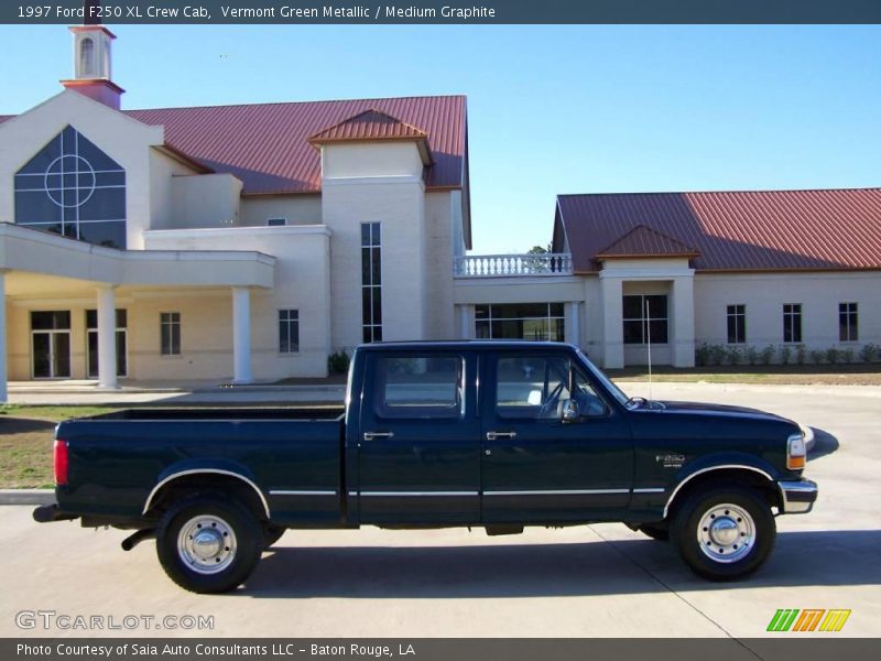 Vermont Green Metallic / Medium Graphite 1997 Ford F250 XL Crew Cab