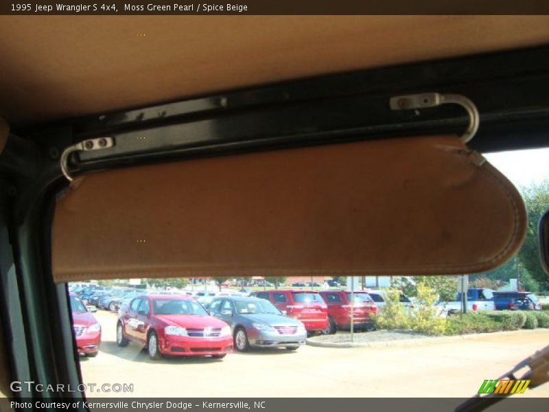 Moss Green Pearl / Spice Beige 1995 Jeep Wrangler S 4x4
