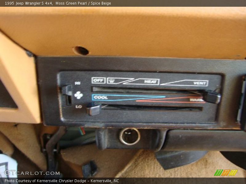 Moss Green Pearl / Spice Beige 1995 Jeep Wrangler S 4x4
