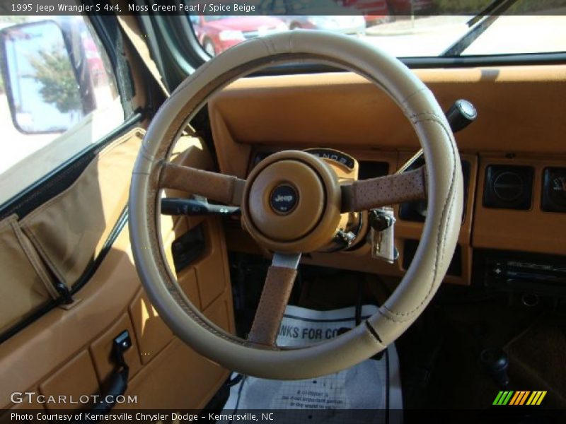 Moss Green Pearl / Spice Beige 1995 Jeep Wrangler S 4x4