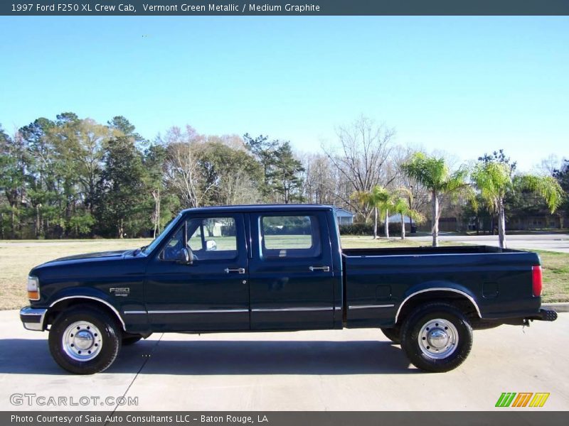 Vermont Green Metallic / Medium Graphite 1997 Ford F250 XL Crew Cab