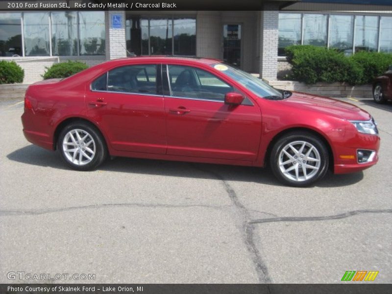 Red Candy Metallic / Charcoal Black 2010 Ford Fusion SEL