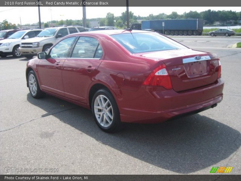 Red Candy Metallic / Charcoal Black 2010 Ford Fusion SEL