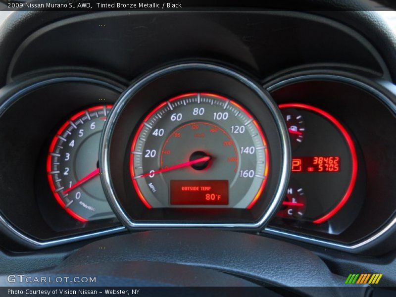 Tinted Bronze Metallic / Black 2009 Nissan Murano SL AWD
