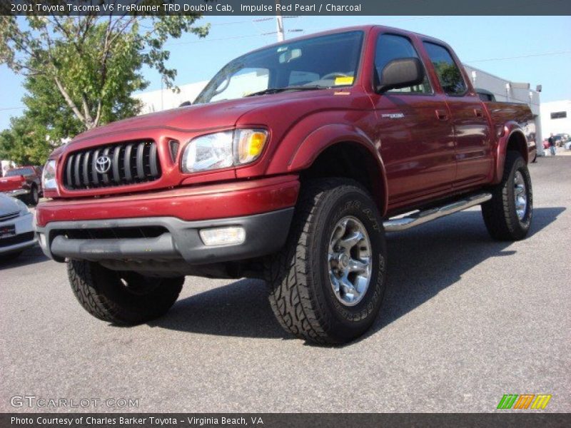 Impulse Red Pearl / Charcoal 2001 Toyota Tacoma V6 PreRunner TRD Double Cab