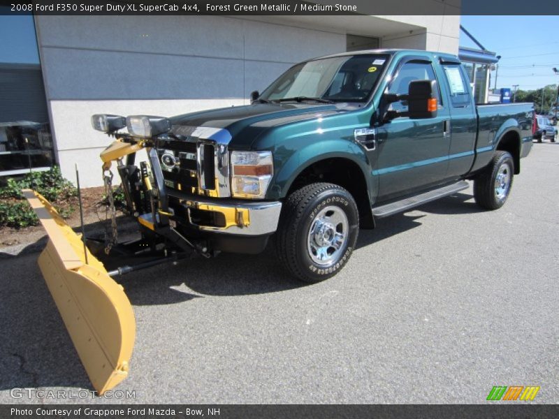 Forest Green Metallic / Medium Stone 2008 Ford F350 Super Duty XL SuperCab 4x4