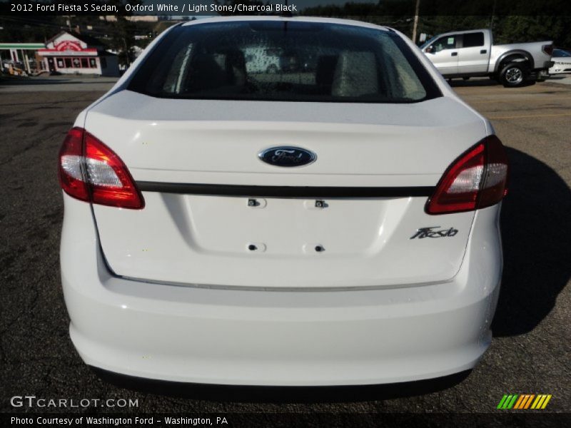 Oxford White / Light Stone/Charcoal Black 2012 Ford Fiesta S Sedan