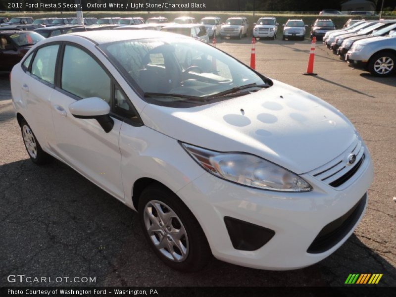 Oxford White / Light Stone/Charcoal Black 2012 Ford Fiesta S Sedan
