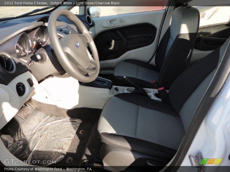  2012 Fiesta S Sedan Light Stone/Charcoal Black Interior