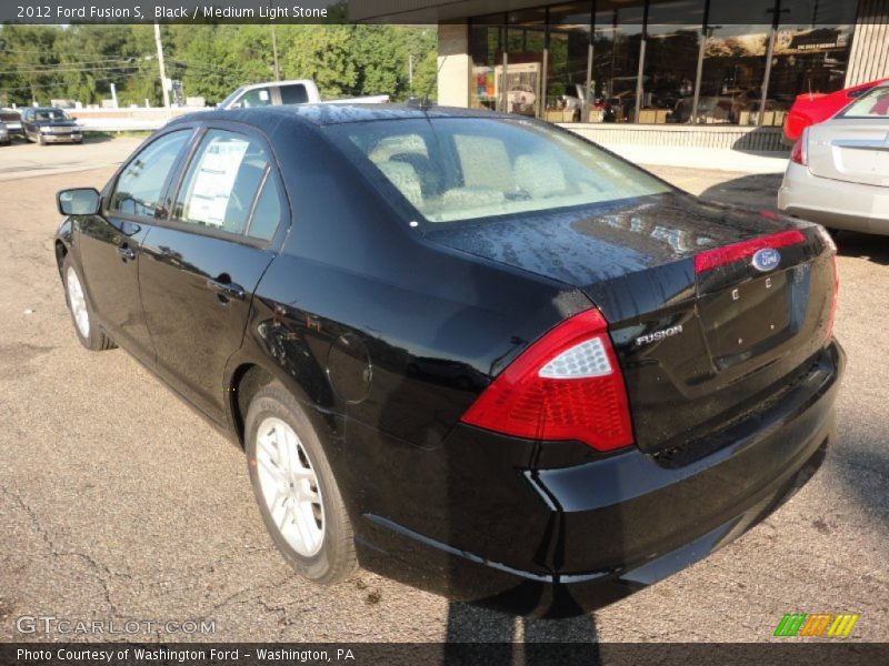 Black / Medium Light Stone 2012 Ford Fusion S