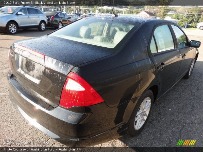 Black / Medium Light Stone 2012 Ford Fusion S