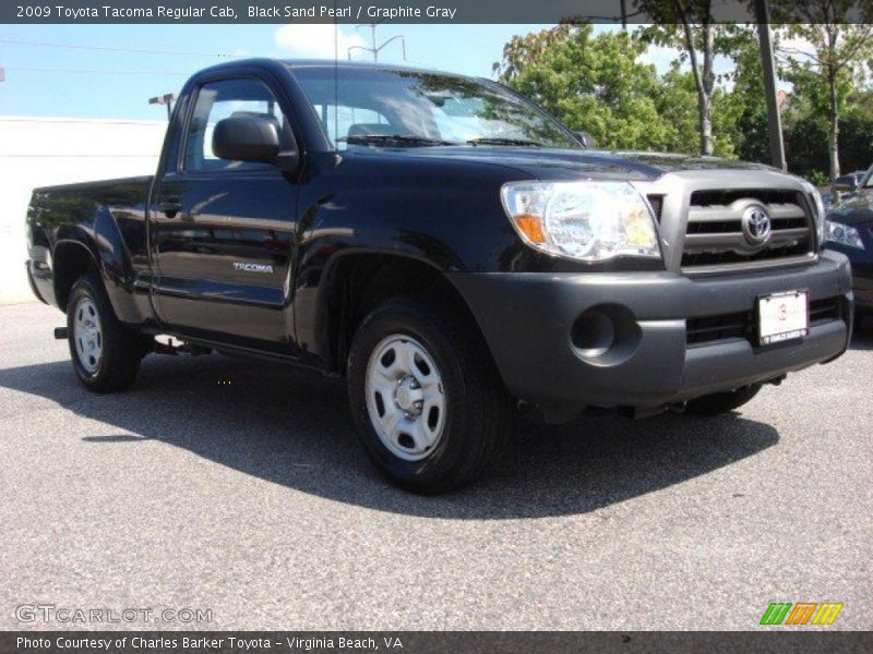 Black Sand Pearl / Graphite Gray 2009 Toyota Tacoma Regular Cab