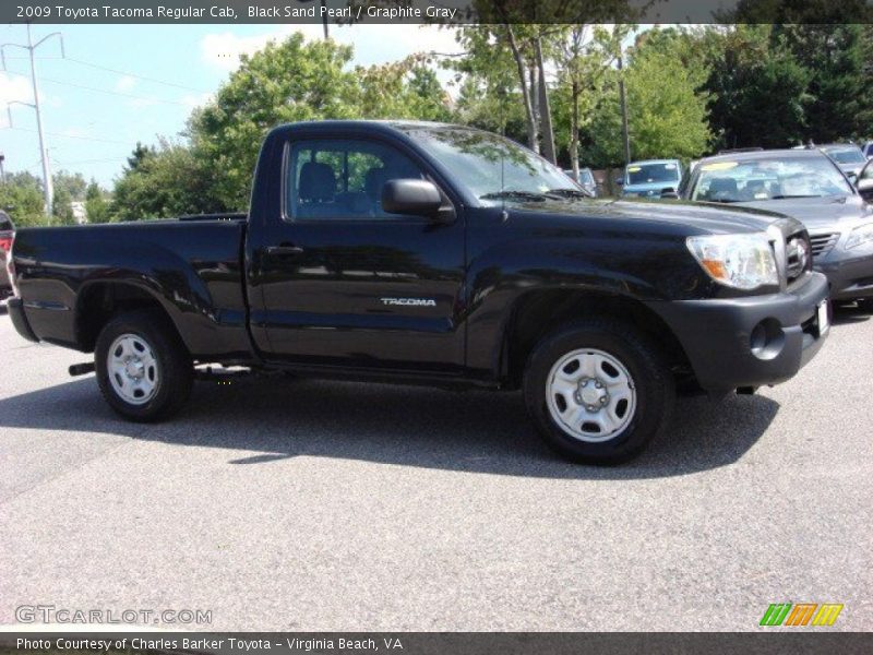 Black Sand Pearl / Graphite Gray 2009 Toyota Tacoma Regular Cab