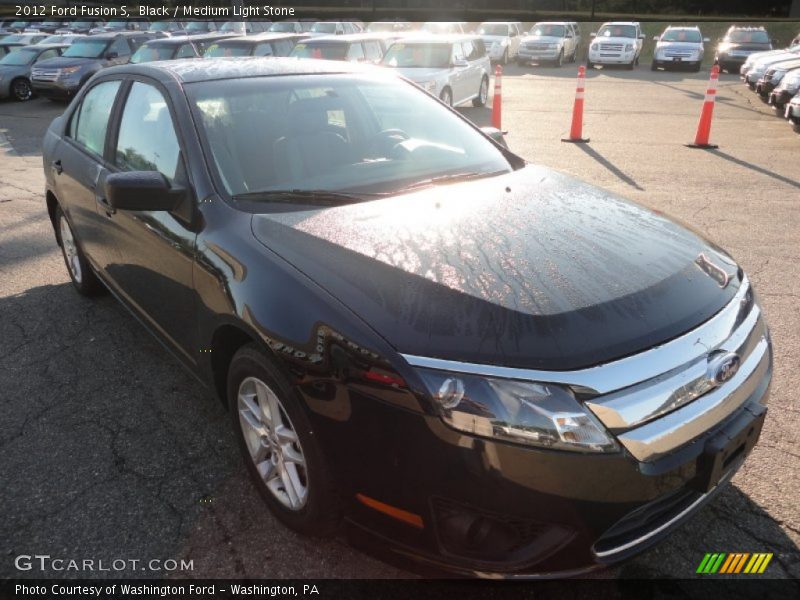 Black / Medium Light Stone 2012 Ford Fusion S