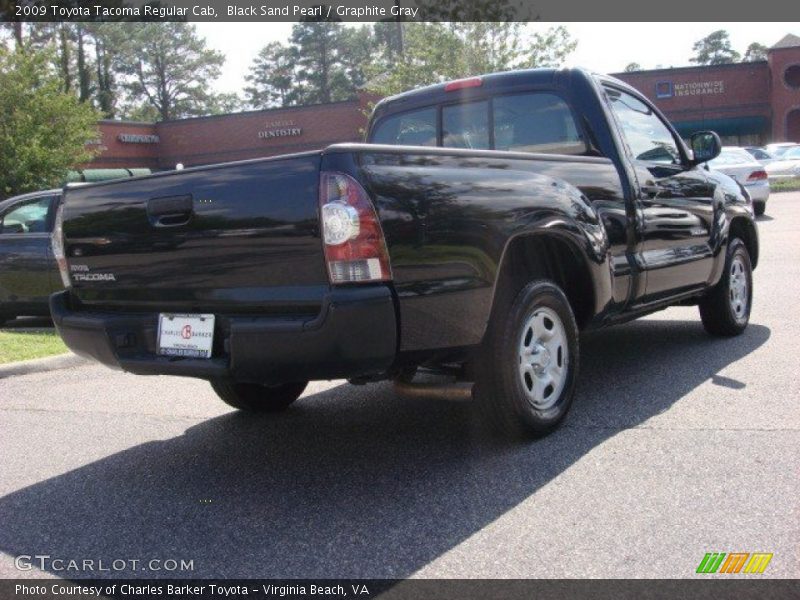 Black Sand Pearl / Graphite Gray 2009 Toyota Tacoma Regular Cab