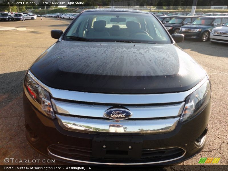 Black / Medium Light Stone 2012 Ford Fusion S