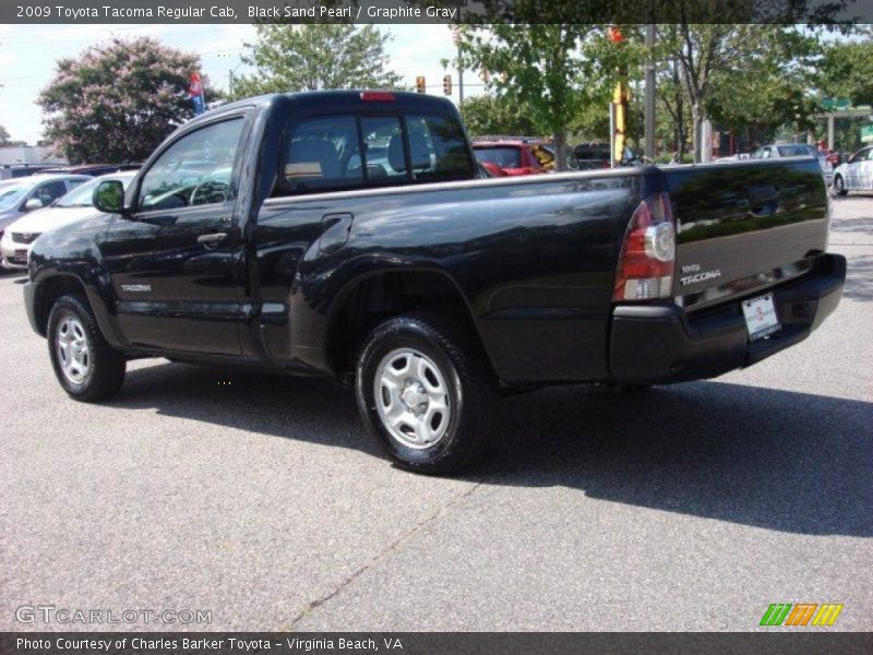 Black Sand Pearl / Graphite Gray 2009 Toyota Tacoma Regular Cab