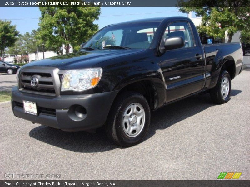 Black Sand Pearl / Graphite Gray 2009 Toyota Tacoma Regular Cab