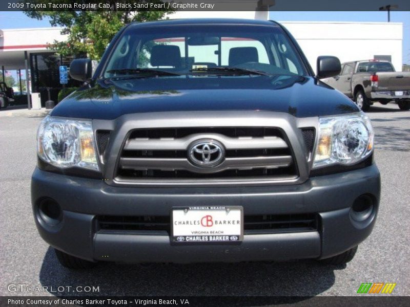 Black Sand Pearl / Graphite Gray 2009 Toyota Tacoma Regular Cab