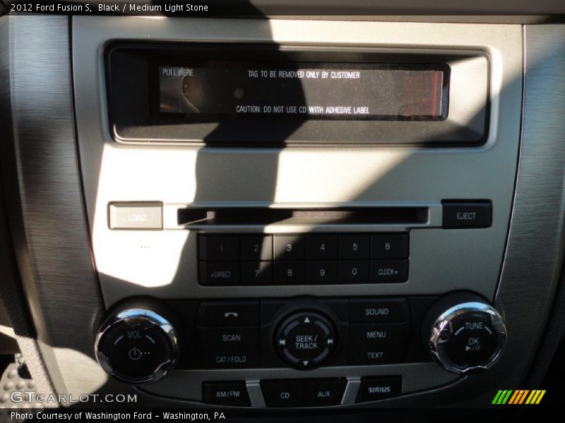 Black / Medium Light Stone 2012 Ford Fusion S