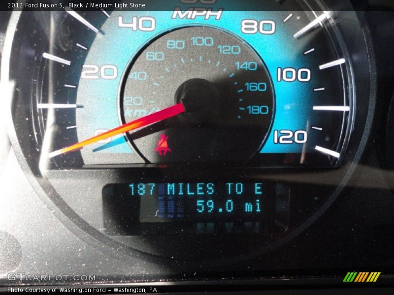 Black / Medium Light Stone 2012 Ford Fusion S
