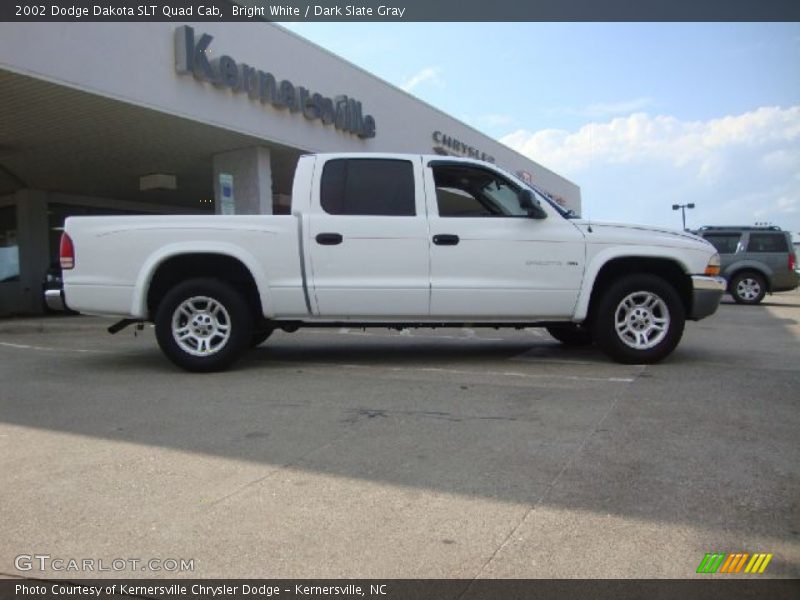 Bright White / Dark Slate Gray 2002 Dodge Dakota SLT Quad Cab