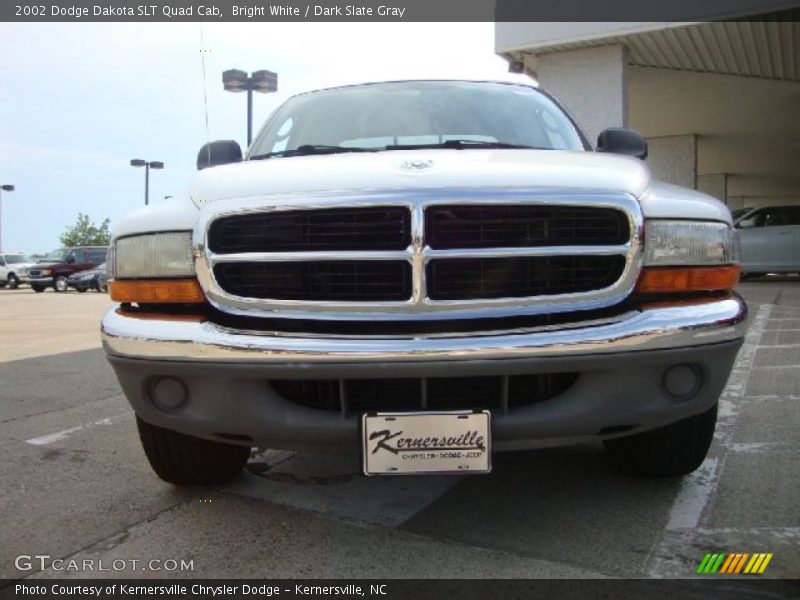 Bright White / Dark Slate Gray 2002 Dodge Dakota SLT Quad Cab