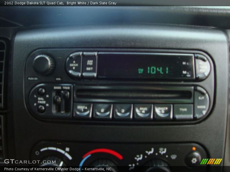 Bright White / Dark Slate Gray 2002 Dodge Dakota SLT Quad Cab