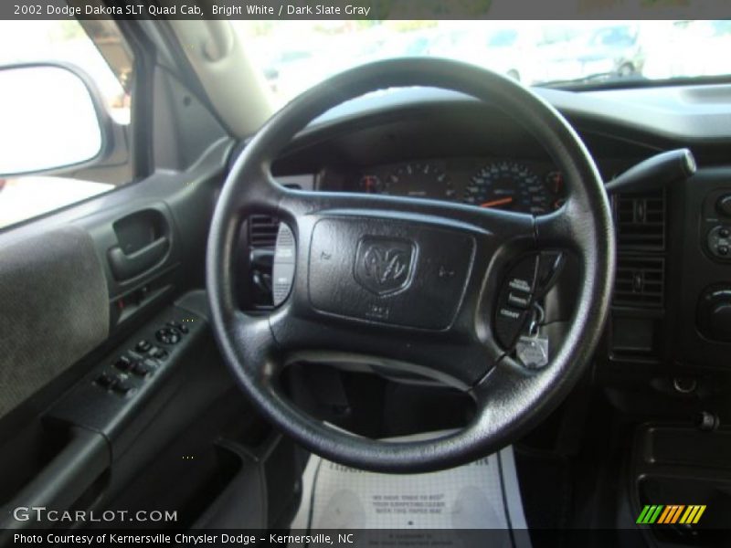 Bright White / Dark Slate Gray 2002 Dodge Dakota SLT Quad Cab