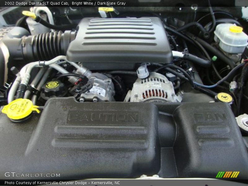 Bright White / Dark Slate Gray 2002 Dodge Dakota SLT Quad Cab