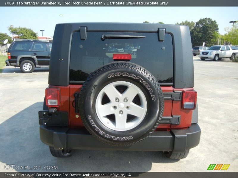 Red Rock Crystal Pearl / Dark Slate Gray/Medium Slate Gray 2009 Jeep Wrangler Unlimited X