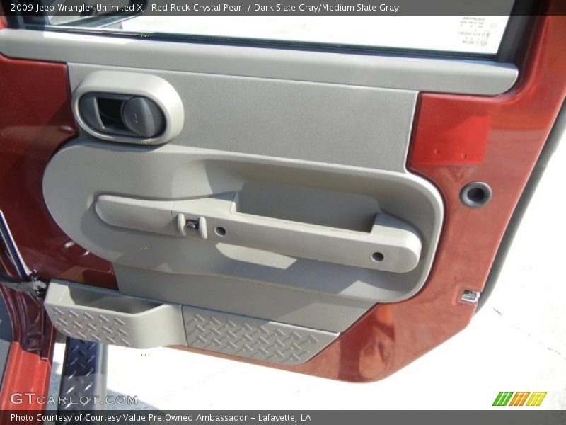 Red Rock Crystal Pearl / Dark Slate Gray/Medium Slate Gray 2009 Jeep Wrangler Unlimited X