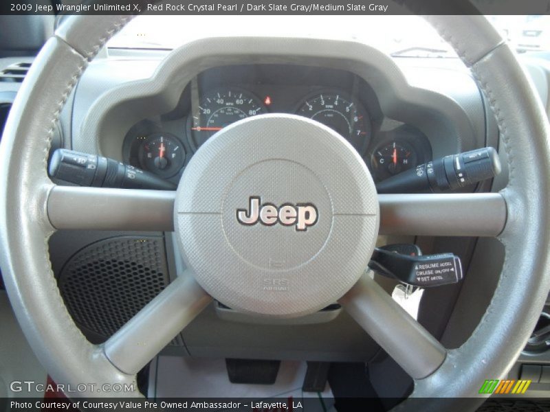 Red Rock Crystal Pearl / Dark Slate Gray/Medium Slate Gray 2009 Jeep Wrangler Unlimited X