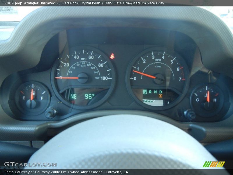 Red Rock Crystal Pearl / Dark Slate Gray/Medium Slate Gray 2009 Jeep Wrangler Unlimited X