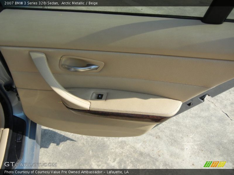 Arctic Metallic / Beige 2007 BMW 3 Series 328i Sedan