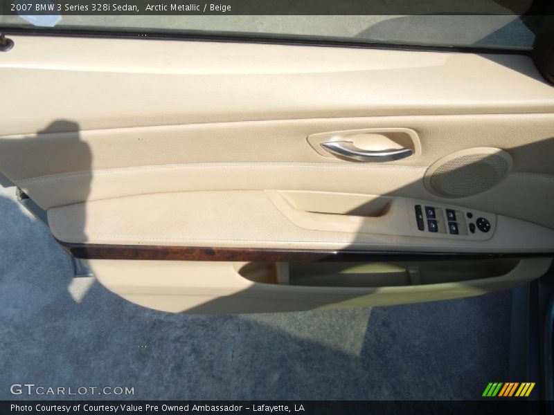 Arctic Metallic / Beige 2007 BMW 3 Series 328i Sedan