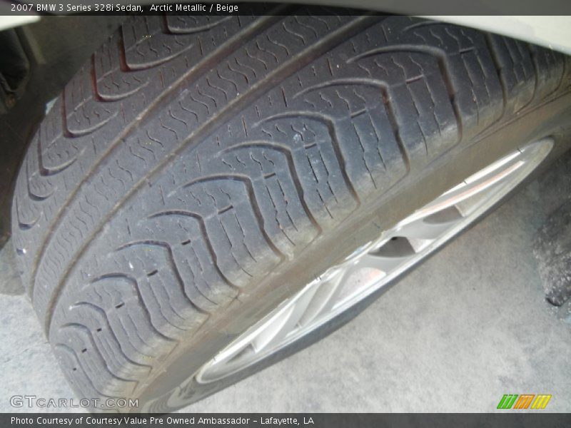 Arctic Metallic / Beige 2007 BMW 3 Series 328i Sedan