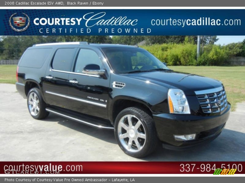 Black Raven / Ebony 2008 Cadillac Escalade ESV AWD