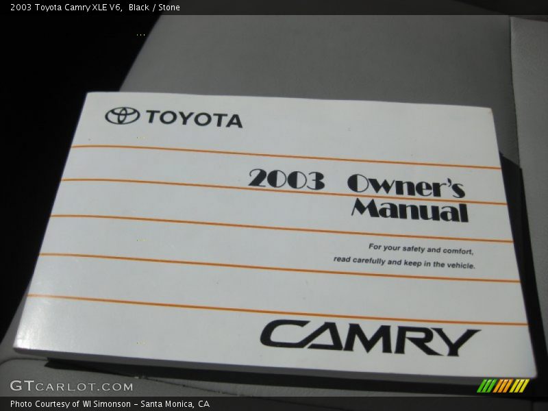 Black / Stone 2003 Toyota Camry XLE V6