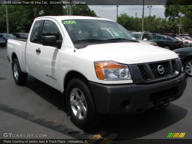 Blizzard White / Charcoal 2008 Nissan Titan XE King Cab