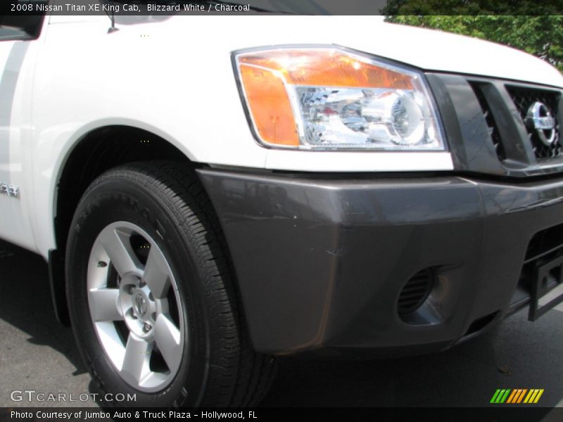 Blizzard White / Charcoal 2008 Nissan Titan XE King Cab