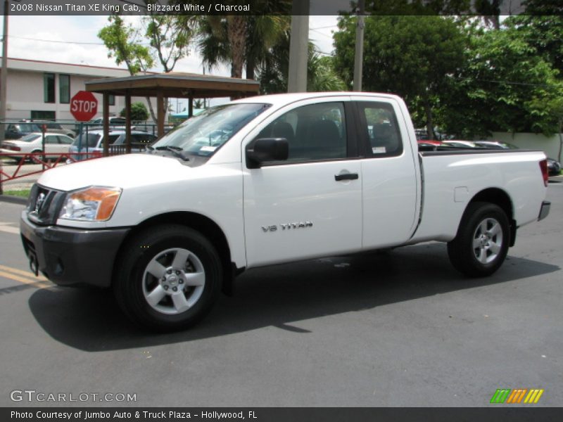 Blizzard White / Charcoal 2008 Nissan Titan XE King Cab