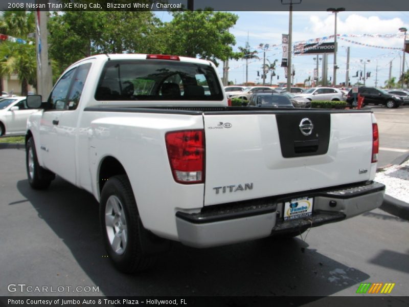 Blizzard White / Charcoal 2008 Nissan Titan XE King Cab