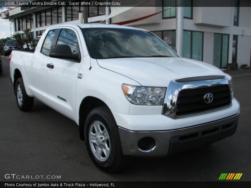 Super White / Graphite Gray 2008 Toyota Tundra Double Cab