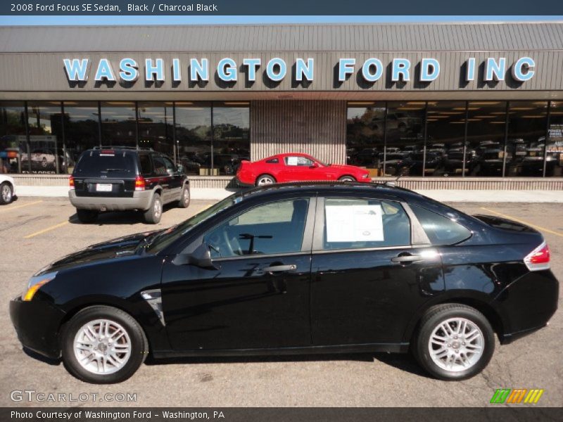 Black / Charcoal Black 2008 Ford Focus SE Sedan