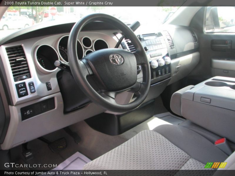 Super White / Graphite Gray 2008 Toyota Tundra Double Cab