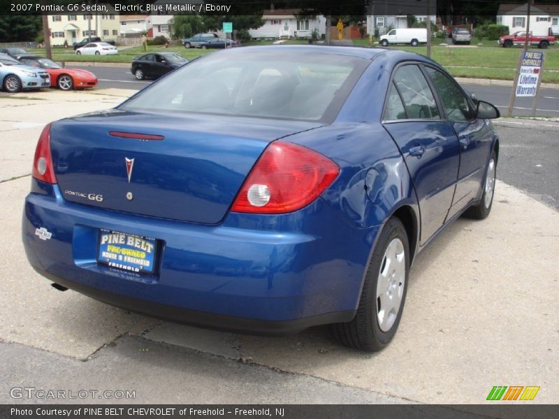 Electric Blue Metallic / Ebony 2007 Pontiac G6 Sedan